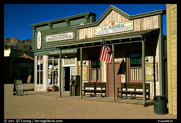 Old west style buildings, Old Tucson Studios. Tucson, Arizona, USA (color)