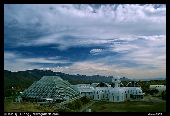 View of the complex. Biosphere 2, Arizona, USA (color)