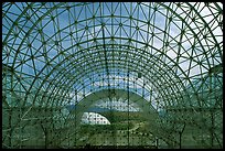 Glass enclosure seen from inside. Biosphere 2, Arizona, USA ( color)