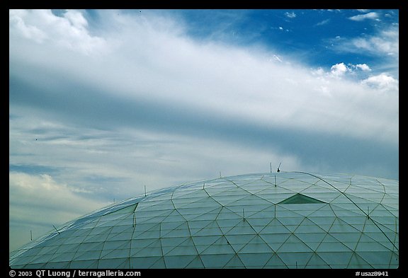 Dome and clouds. Biosphere 2, Arizona, USA (color)
