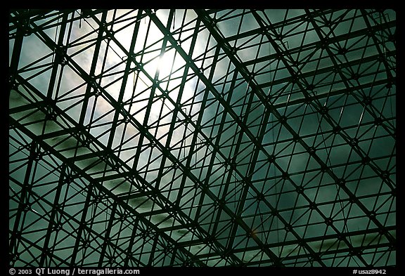 Metallic structure. Biosphere 2, Arizona, USA (color)