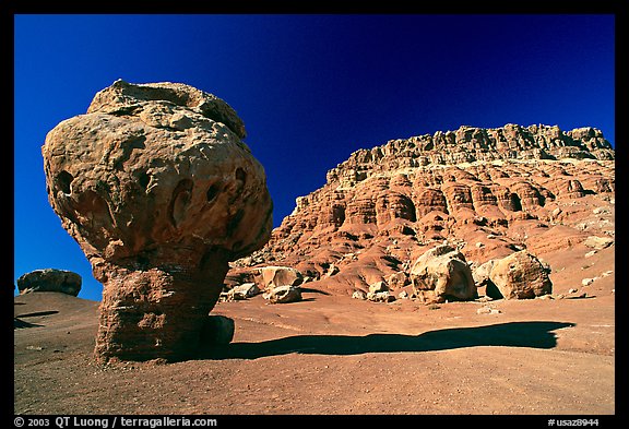 Mushroom rock near Page. Arizona, USA