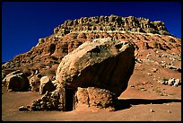 Boulder with hut near Page. Arizona, USA