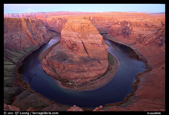 Horseshoe Bend of the Colorado River near Page. Arizona, USA (color)