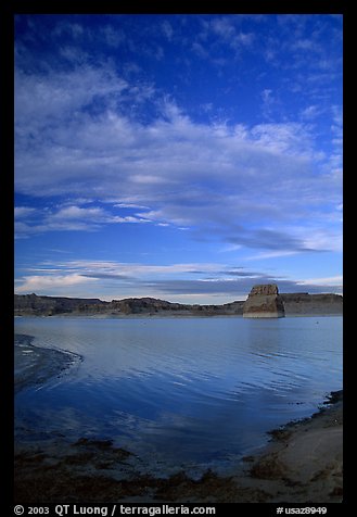 Wahweap Bay at sunset, Lake Powell, Glen Canyon National Recreation Area, Arizona. USA