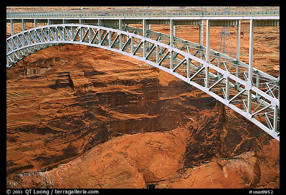 Bridge near the Glenn Canyon Dam. Arizona, USA (color)