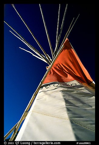 Teepee and blue sky. Arizona, USA (color)