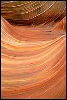 Ondulating sandstone stripes, The Wave. Vermilion Cliffs National Monument, Arizona, USA