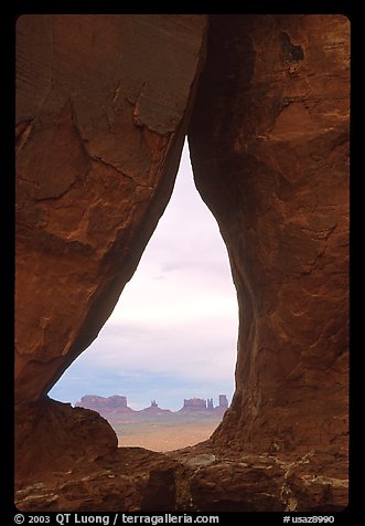 Teardrop Arch. Monument Valley Tribal Park, Navajo Nation, Arizona and Utah, USA (color)