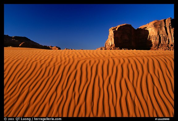 Ripples and mesas. Monument Valley Tribal Park, Navajo Nation, Arizona and Utah, USA