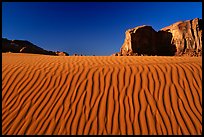 Ripples and mesas. Monument Valley Tribal Park, Navajo Nation, Arizona and Utah, USA ( color)