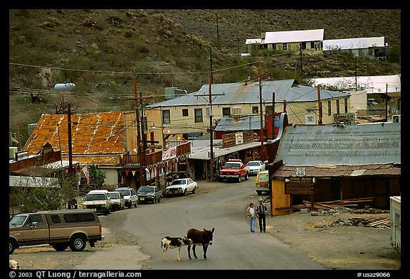 Main Street, Oatman. Arizona, USA (color)