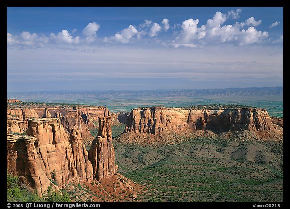 Mesas, Monument Canyon view. Colorado National Monument, Colorado, USA (color)