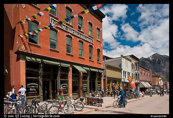 Historic New Sheridan hotel. Telluride, Colorado, USA (color)