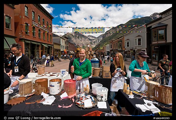 Ice cream booth, Mountainfilm. Telluride, Colorado, USA