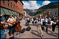 Live musicians on main street. Telluride, Colorado, USA ( color)