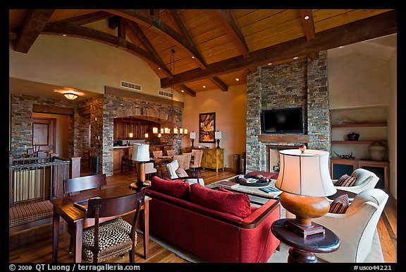 Residence lobby, Peaks resort, Mountain Village. Telluride, Colorado, USA (color)
