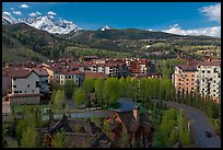 Mountain village, morning. Telluride, Colorado, USA (color)