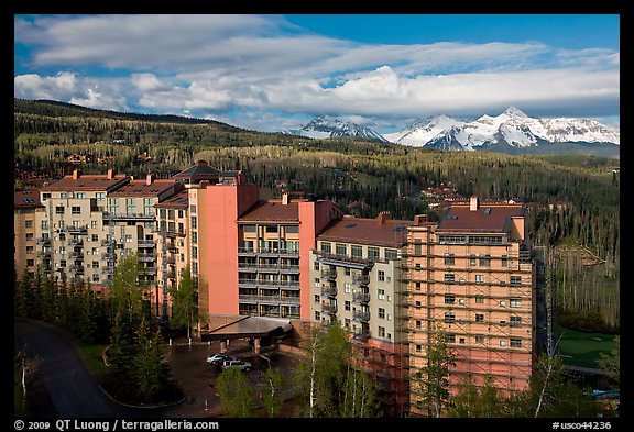 Peaks resort, spring morning. Telluride, Colorado, USA