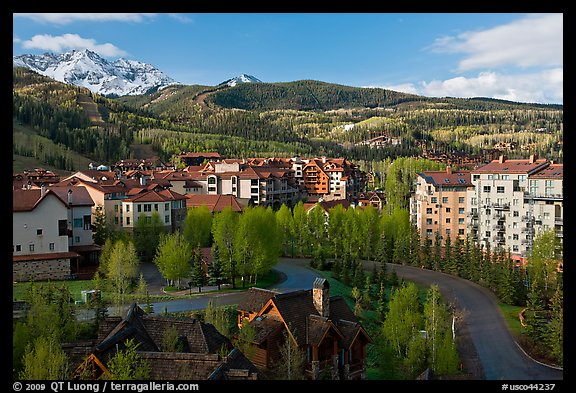 Telluride Mountain Village in the spring. Telluride, Colorado, USA (color)