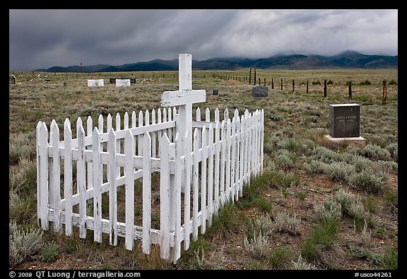 Cemetery, Villa Grove. Colorado, USA (color)