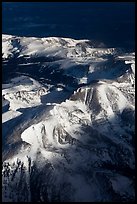 Aerial view of Rocky Mountains in winter. Colorado, USA ( color)