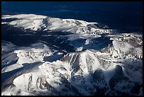 Aerial view of Rocky Mountains with snow. Colorado, USA ( color)