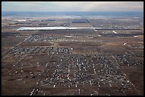 Aerial view of subdivision and plains. Colorado, USA (color)