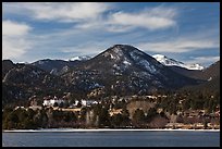 View of Estes Park across Lake Estes. Colorado, USA ( color)