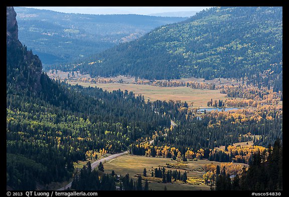 Pagosa Springs valley in autumn. Colorado, USA (color)