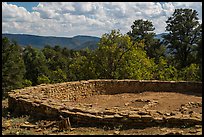 Archeological ruins. Chimney Rock National Monument, Colorado, USA (color)