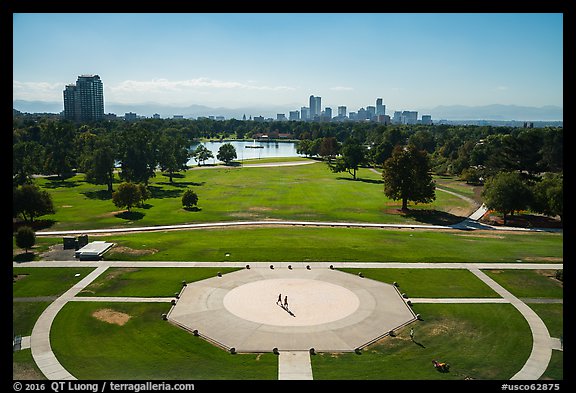 Denver City Park and skyline. Denver, Colorado, USA (color)