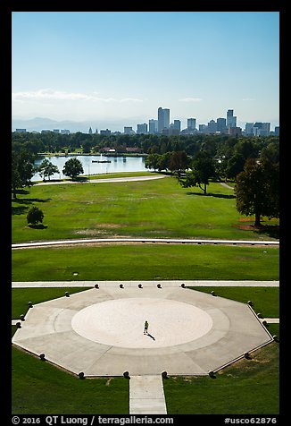 City Park and skyline. Denver, Colorado, USA (color)