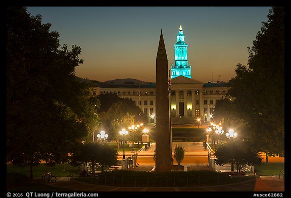 Civic Center Park at dusk. Denver, Colorado, USA (color)