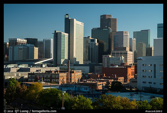 Historic buildings and dowtown skyline. Denver, Colorado, USA (color)