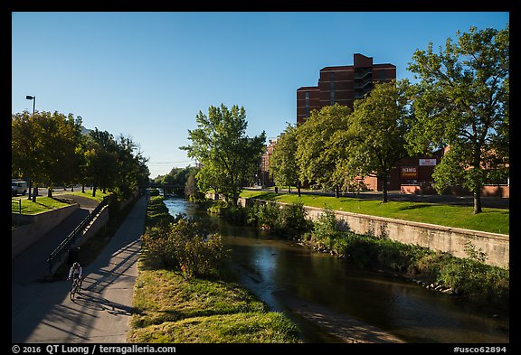 Pathway along Cherry Creek. Denver, Colorado, USA (color)