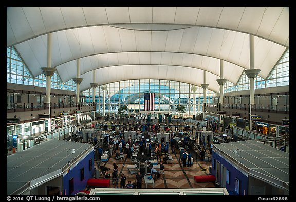 Interior, Denver International Airport. Denver, Colorado, USA (color)