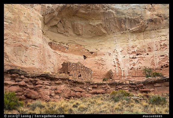 Double Cliff House. Canyon of the Anciens National Monument, Colorado, USA (color)