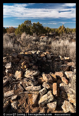 Unnamed ruined walls. Canyon of the Anciens National Monument, Colorado, USA (color)