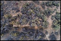 Aerial view looking straight down at Yucca House. Yucca House National Monument, Colorado, USA ( color)