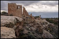 Hovenweep Castle and canyon rim. Hovenweep National Monument, Colorado, USA ( color)