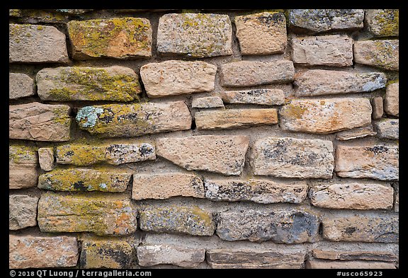 Masonery detail. Yucca House National Monument, Colorado, USA (color)