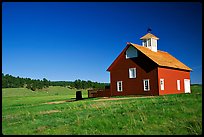 Red house, Sangre de Cristo range. Colorado, USA (color)