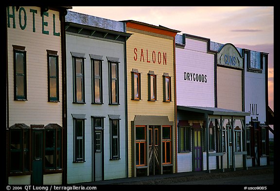 Row of old west storefronts. Colorado, USA