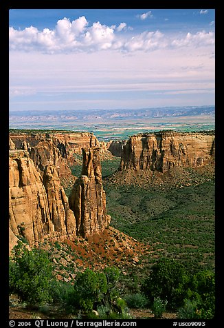 Mesas, Monument Canyon view. Colorado National Monument, Colorado, USA (color)