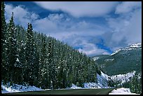 Highway near the Continental Divide at Monarch Pass. Colorado, USA