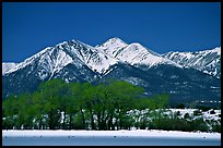 Mountain range near the Continental Divide at Monarch Pass. Colorado, USA (color)