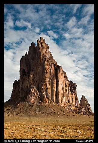 Shiprock (Tse Bit Ai). Shiprock, New Mexico, USA (color)