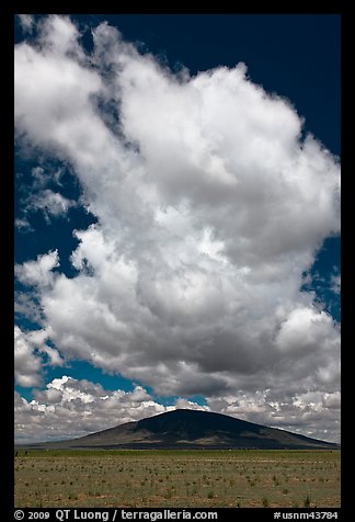 Afternoon cloud above hill. New Mexico, USA