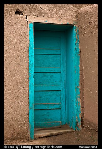 Blue door. Taos, New Mexico, USA (color)